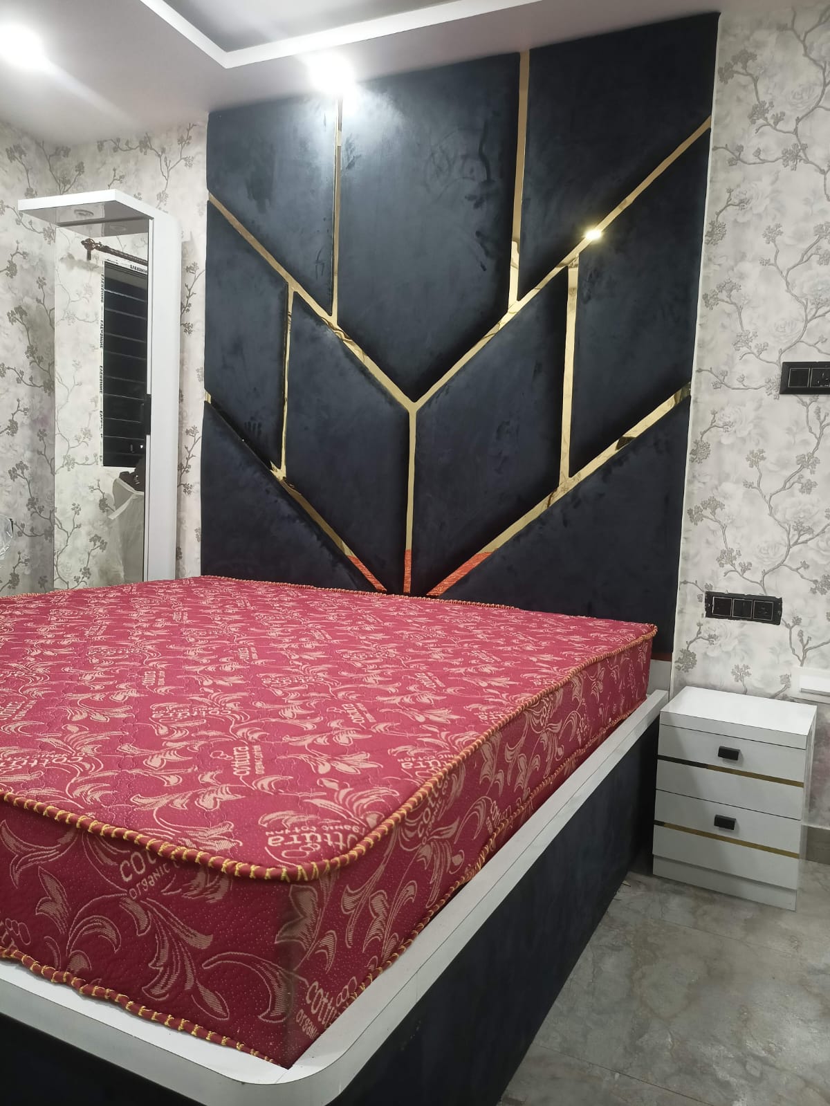 Bedroom headboard and wall panel work